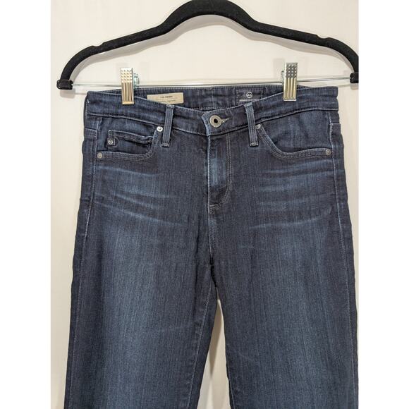 AG Adriano Goldschmied The Prima Mid Rise Cigarette Jeans Dark Wash Size 25R - Picture 1 of 8